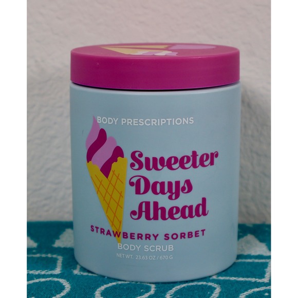 Body Prescriptions SWEETER DAY AHEAD Strawberry Sorbet Scrub Exfoliating 23.63oz - Picture 1 of 5